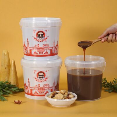 Αγορά Πρωταθλήματα Διαυγές Στρογγυλό πλαστικό κουβά Σφραγίδα κουβά με κάλυμμα και λαβή για σάλτσα Πακέτο κουβά για δοχείο καρυκευμάτων ηλεκτρονική κατασκευή