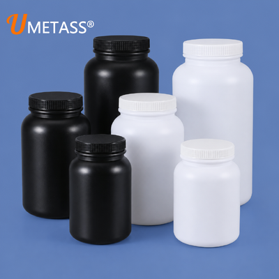 Αγορά Φιάλη HDPE πλαστική στρογγυλή με φαρδύ στόμιο 2L-4L για σκόνες, κόκκους, χημικά αντιδραστήρια και οργανικούς διαλύτες, προσαρμοσμένο λογότυπο ηλεκτρονική κατασκευή
