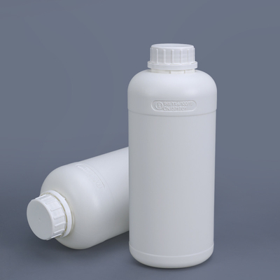 1L λευκό HDPE πλαστικό φθοριωμένο μπουκάλι για συσκευασία φυτοφαρμάκων προσαρμοσμένο