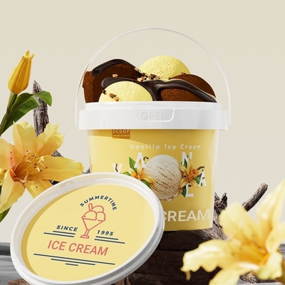 Στρογγυλό 300ml-5L IML δοχείο για φυστικοβούτυρο Shea βούτυρο συσκευασία σάλτσες τροφίμων
