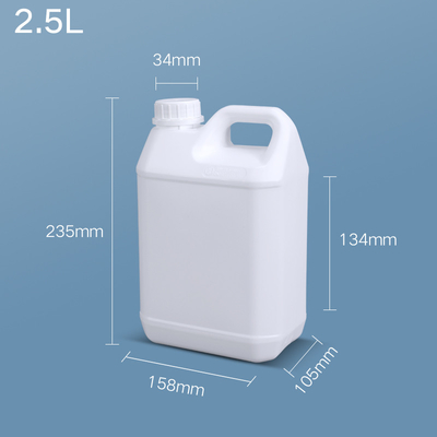 HDPE τετράγωνο πλαστικό απορρυπαντικό COEX μπουκάλι για επικάλυψη με βάση το λάδι Πακέτο 2.5L