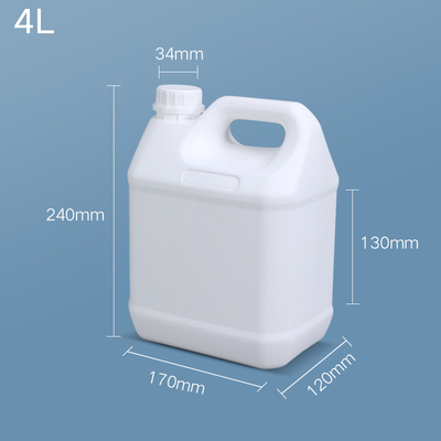 1 γαλόνι φθοριούχα μπουκάλια Hdpe τετραγωνική Jerry Can εκτύπωση με οθόνη
