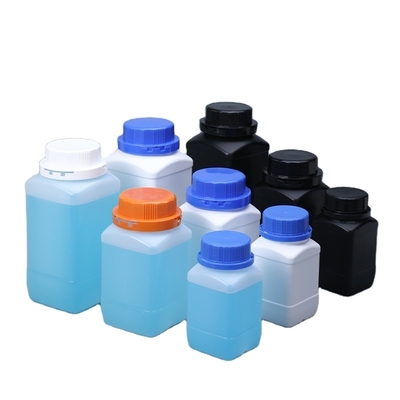 250 ML 500 ML 1000 ML Άδειο πλαστικό τετραγωνικό μπουκάλι αντιδραστήρα με ευρύ στόμα με εσωτερικό καπάκι