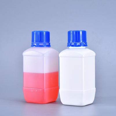 250 ml λευκό τετράγωνο ανακυκλωμένο χημικό αντιδραστήρα μπουκάλι HDPE πλαστικό εργαστηριακά μπουκάλια