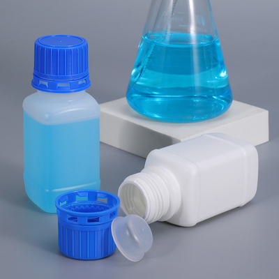 100 ml HDPE τετραγωνικά δοχεία εργαστηριακού αντιδραστήρα δοχεία καπάκι βίδα