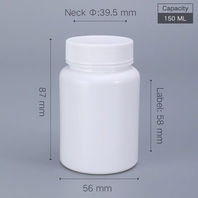 Εκτύπωση με μεταξοειδή οθόνη 150ml HDPE πλαστικό μπουκάλι για αποθήκευση χάπια ασφαλή και ασφαλές