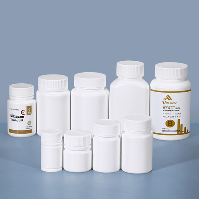 HDPE κολάρο Φαρμακευτικά μπουκάλια για χάπια 50cc 4 Oz Λευκό φύλλο αλουμινίου