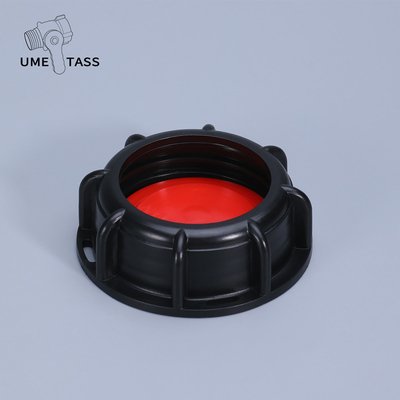 Διορθωτής κάλυψης βαλβίδας δεξαμενής IBC 60mm πλαστικό λεπτό νήμα με σύνδεση φλάντζας PP και αφαιρούμενη συμπιεστή