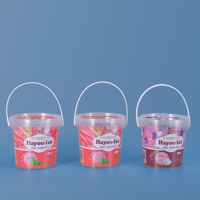 1000 ml 1L πλαστικό κουβά με λαβή για σοκολατούχα γλυκά μπισκότα Συσκευή Αποθήκευση τροφίμων