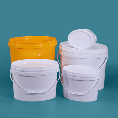 OEM χρωματική εκτύπωση 6L-19L οβάλ PP πλαστικό κουβά ντραμ κουβάς δοχείο με κάλυμμα
