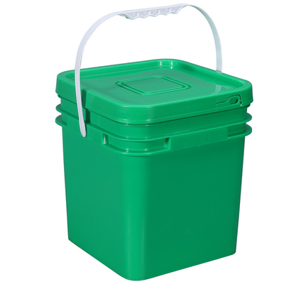 Τετράγωνο 5L PP υλικό πλαστικό κουβά με βίδες κάλυμμα για την αποθήκευση υγρών και ευέλικτο