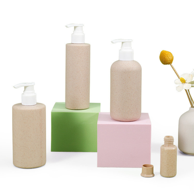 100 ml-500 ml ανακυκλώσιμες συσκευές σαμπουάν με αντλία και υλικό σώματος από άχυρο σιταριού