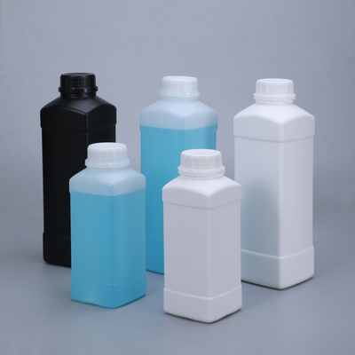 Υψηλής αντοχής τετράγωνο μπουκάλι HDPE με αλεξίσφαιρα καπάκια