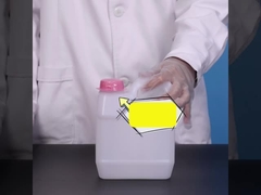 1L τετραγωνικό πλαστικό κουτάκι Jerry με βιδωτό καπάκι ανθεκτικό και μακροχρόνιο για χημικά