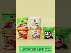 Προσαρμοσμένο άδειο πλαστικό κουβά με καπάκι για το μέλι γάλακτος